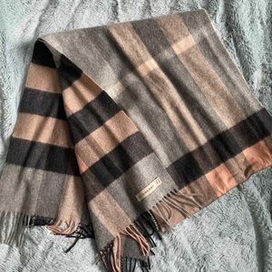 100% cashmere Burberry scarf.